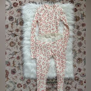 SKIMS Red Heart Print Pajamas